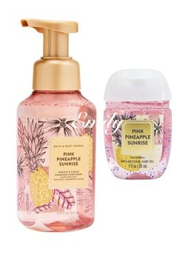 Bath & Body Works Pink Pineapple Sunrise Gentle & Clean Foaming Soap + PocketBac
